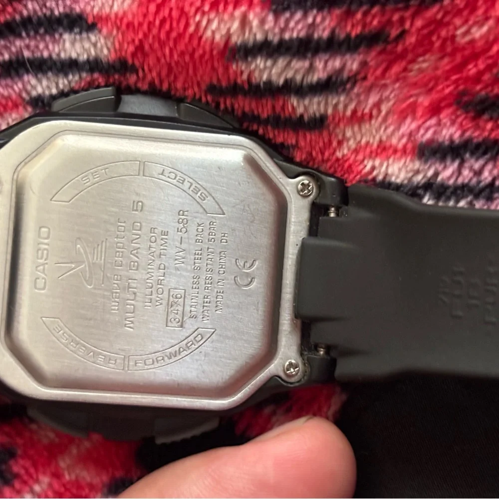 Casio Black and Silver Digital Watch
